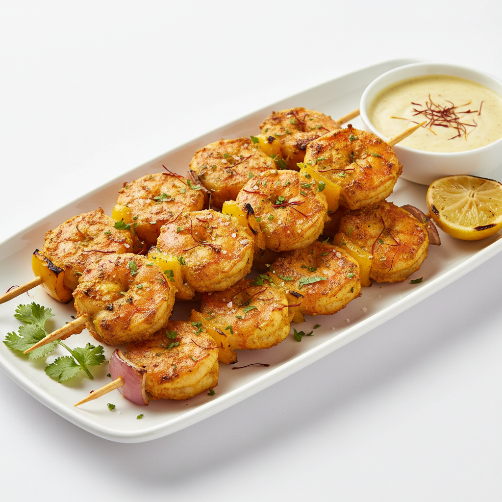 Zafrani Prawns Kebab