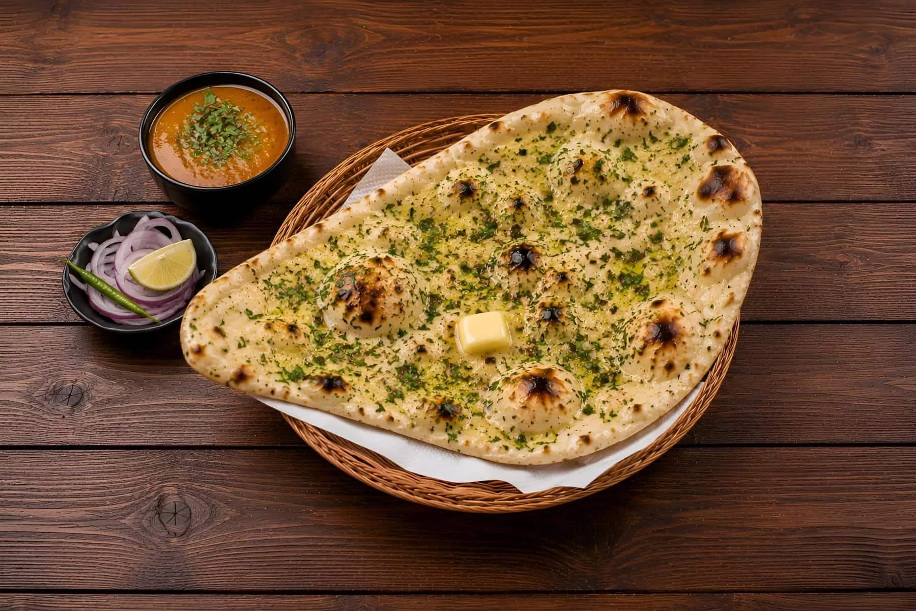 Butter kothmir naan