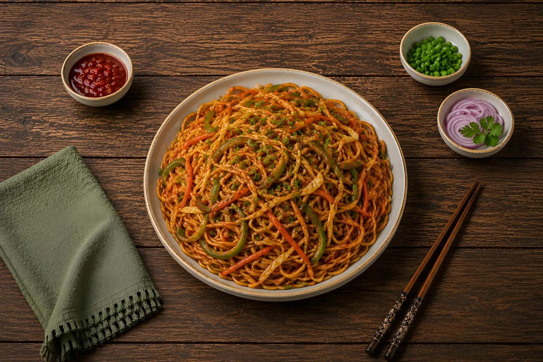 Schezwan noodles