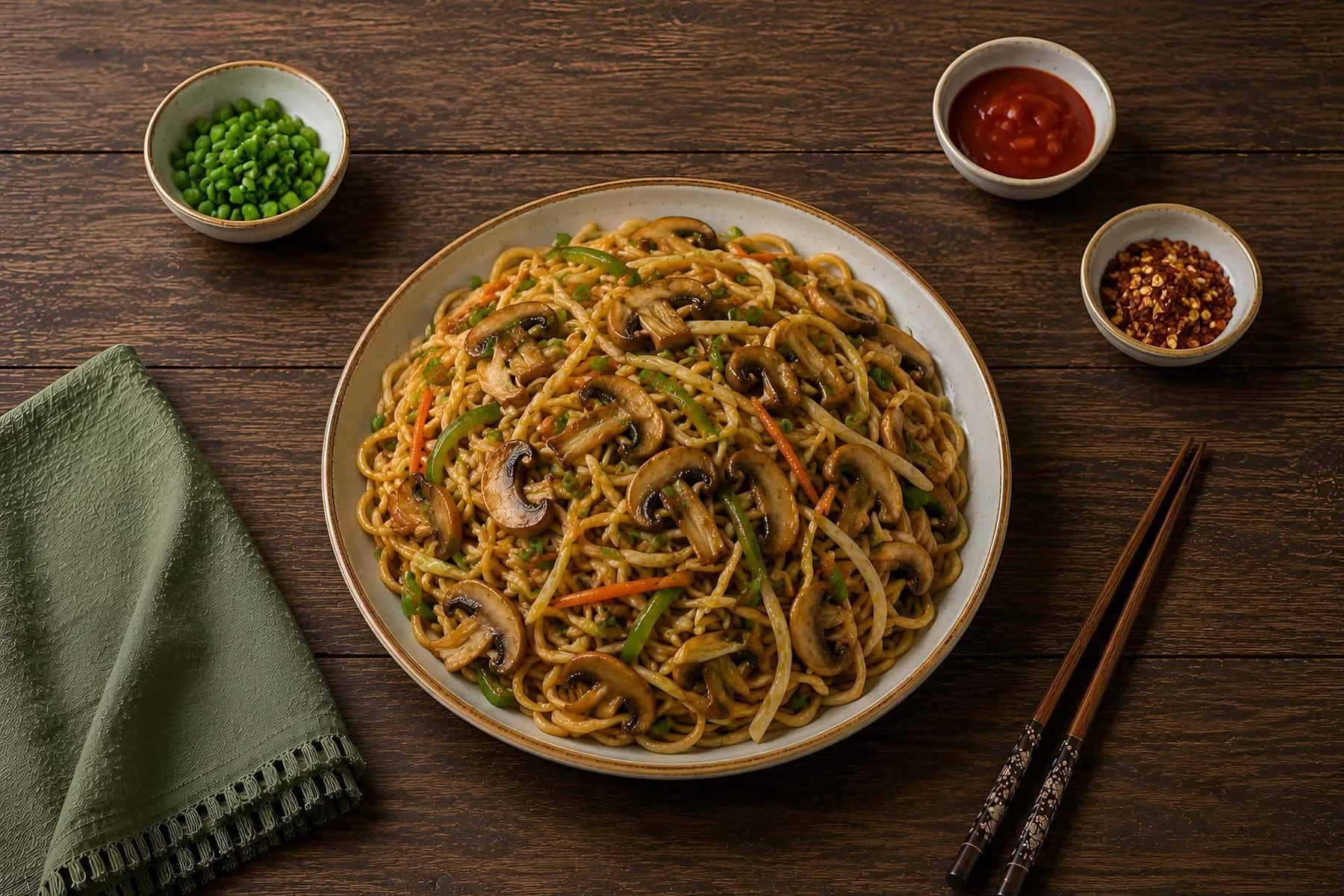 Mushroom noodles
