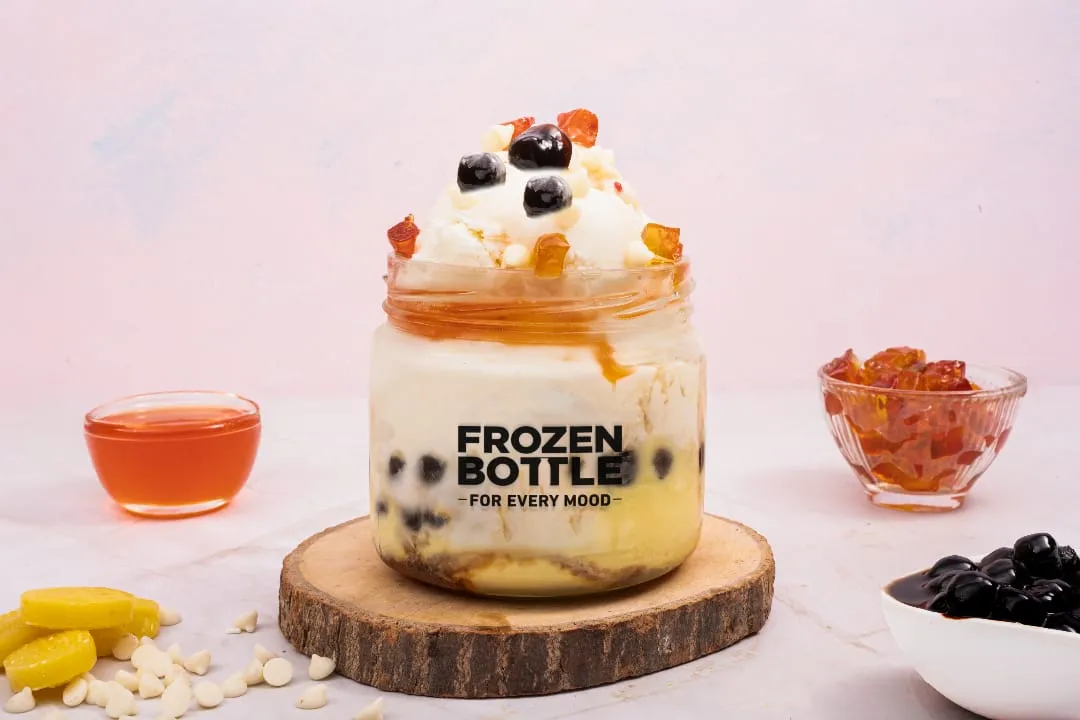 Mango & Peach Boba Sundae Jar