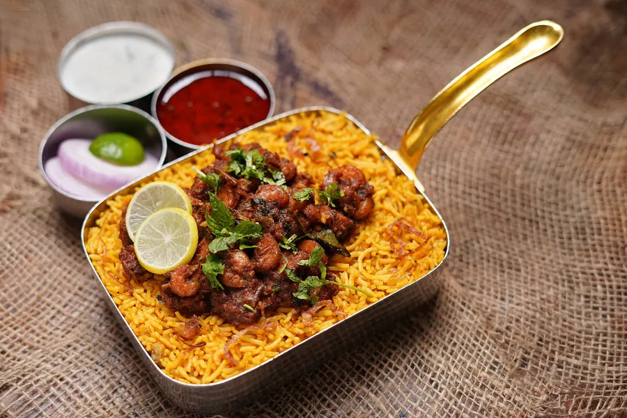 Andhra Prawn Fried Piece Pulao - Single