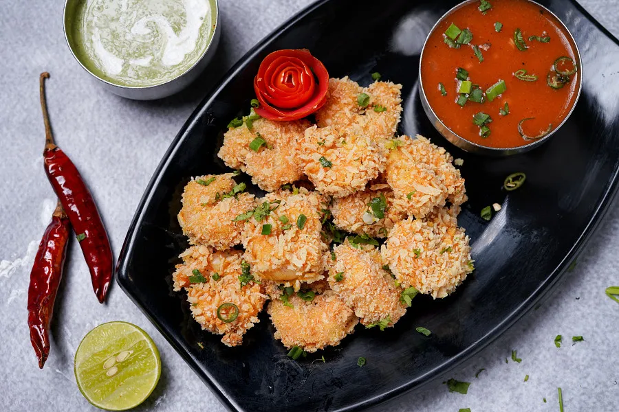 Golden Fried Prawns