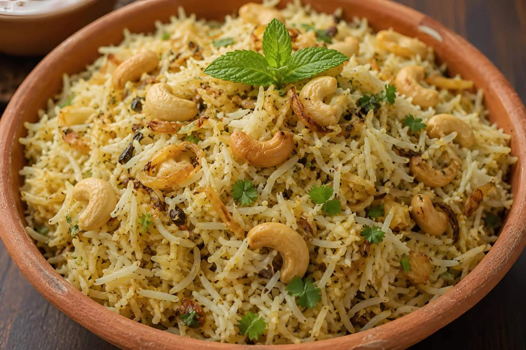 Kaju biryani