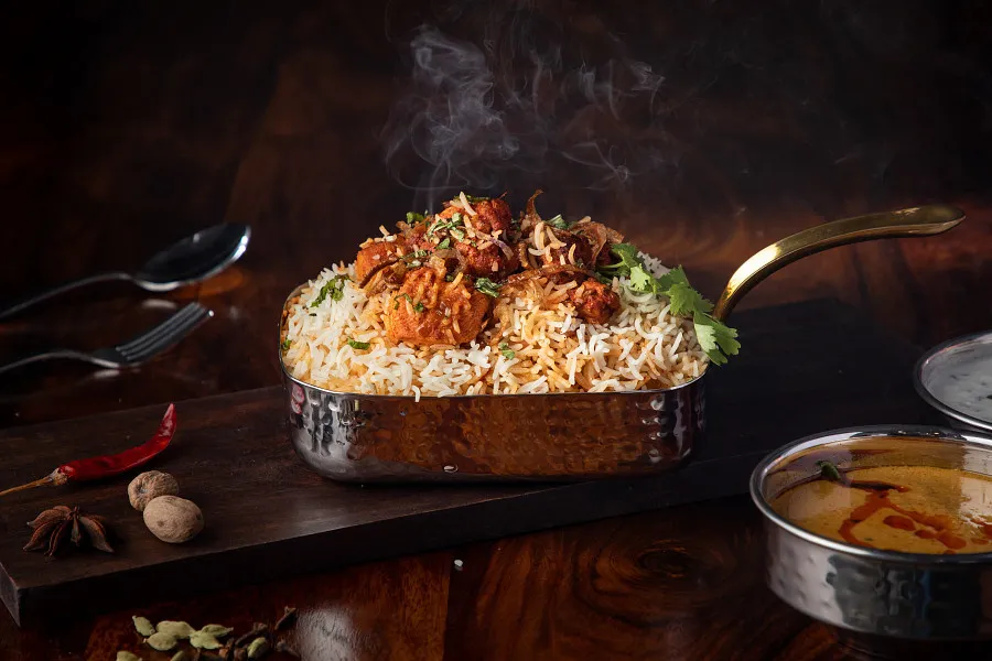 Andhra Mutton Fried Piece Pulao - Single