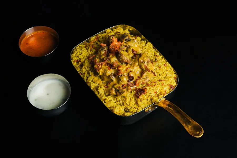 Chitti Muthyala Mushroom Pulao - Full