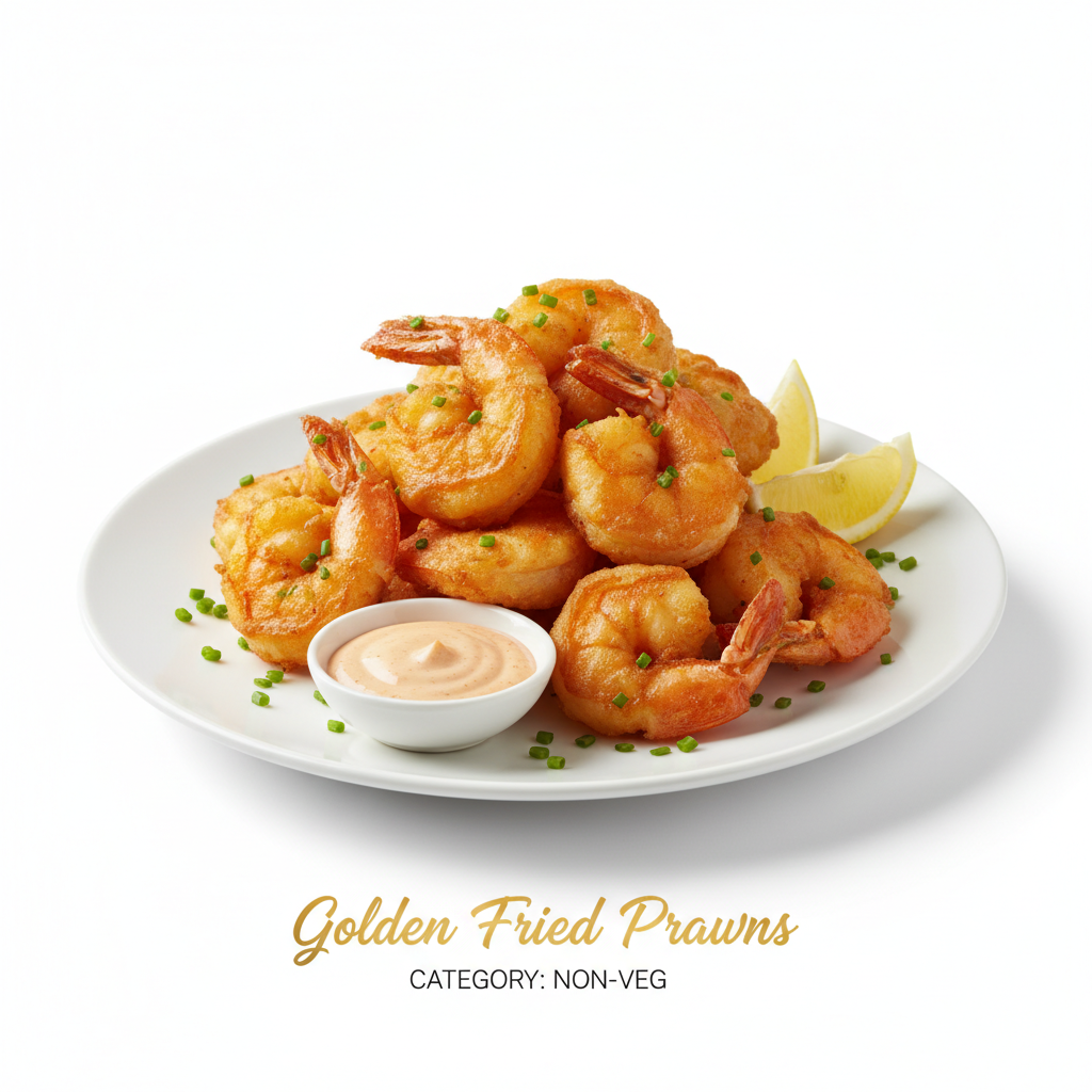Golden Fried Prawns