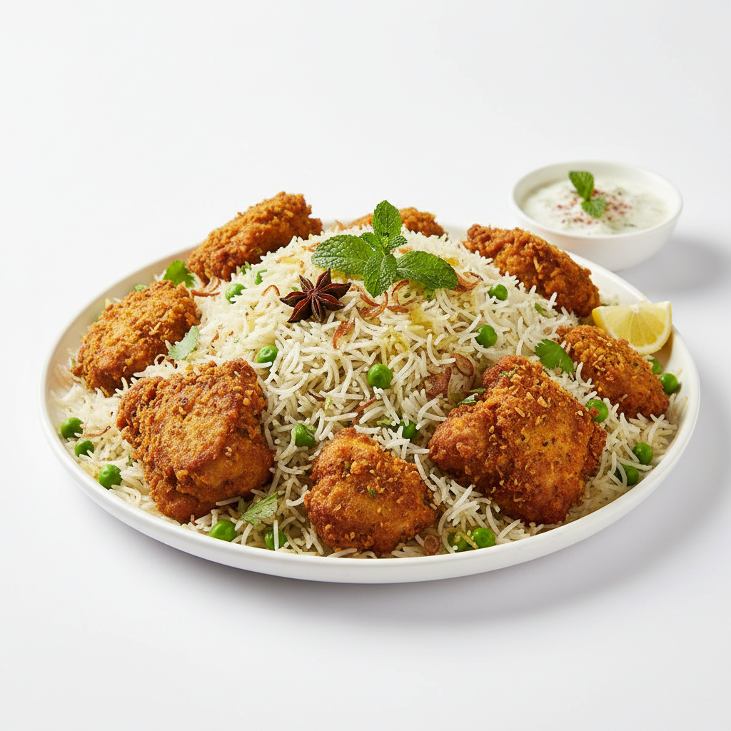 Chicken Fry Peace Pulao - Full