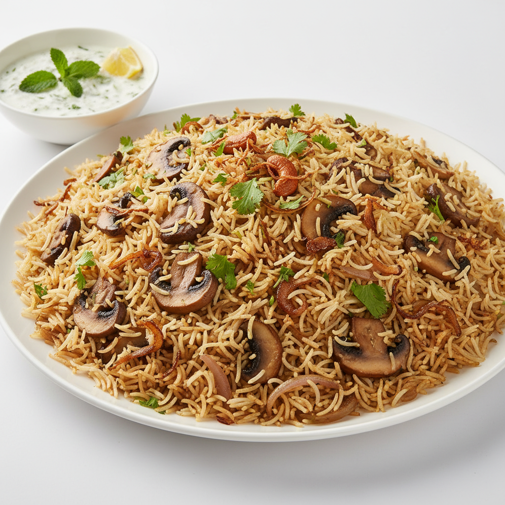 Mushroom Biriyani Full