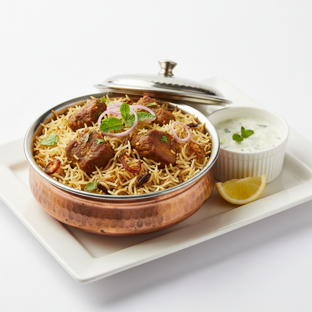 Hyderabadi Mutton Fry Pulao