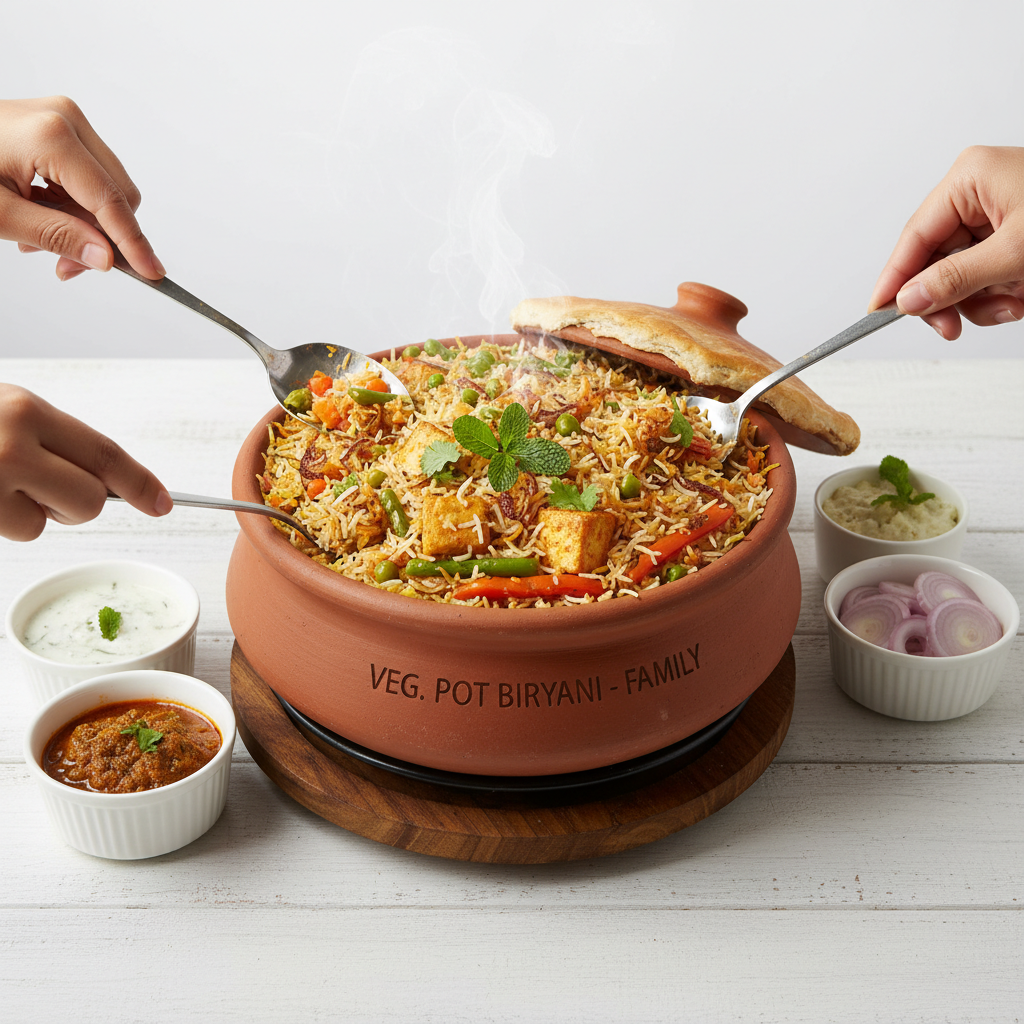 Veg. Pot Biryani - Family