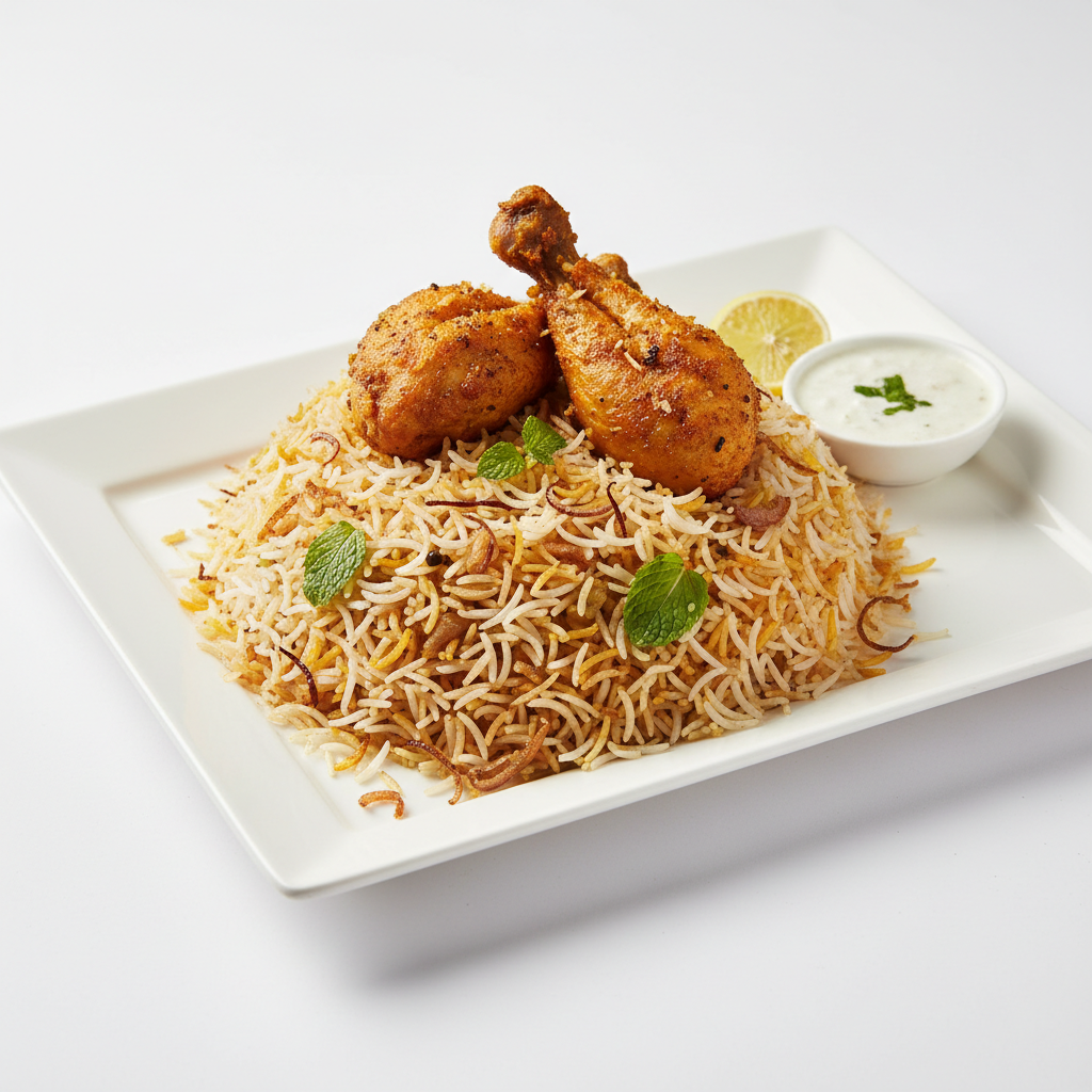 Chicken Fry Piece Biryani - Single