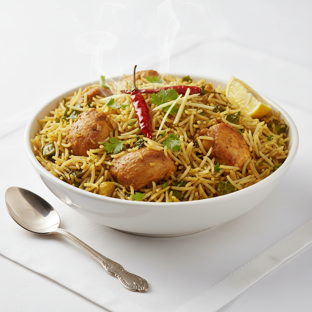 Methi Chicken Pulao - Full
