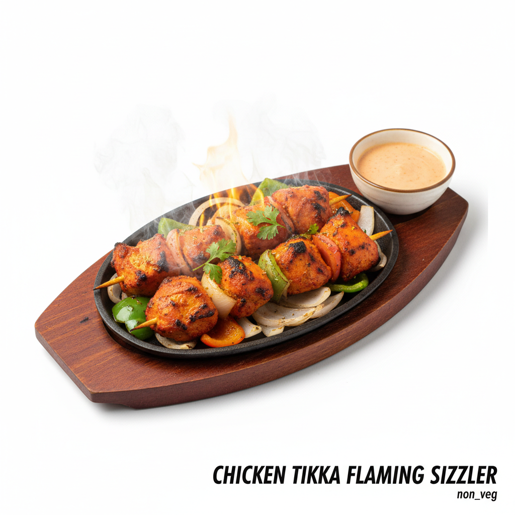 Chicken Tikka Flaming Sizzler