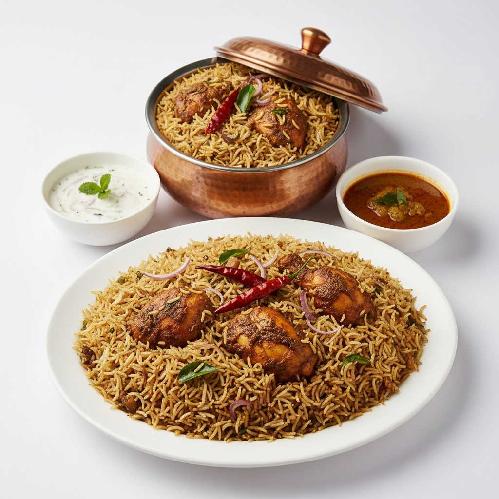 Chicken Ulavacharu Biryani - Full