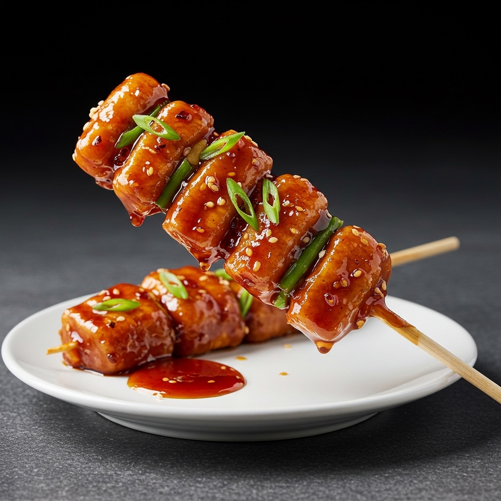 Asian barbeque lollipop